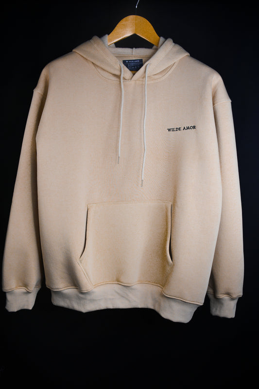 Solid Beige Hoodie | Premium 400 GSM Cotton